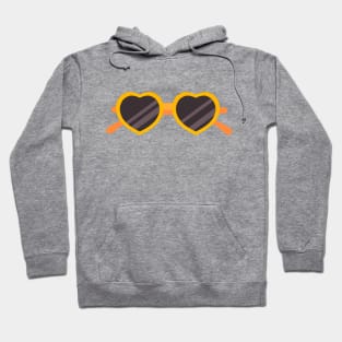 Yellow Girl Glasses with Love Heart Hoodie